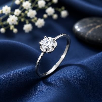 Diamond silver ring 