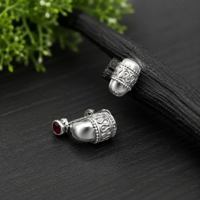 Rajasthani Silver Bali for Men Traditional and Stylish Hoop