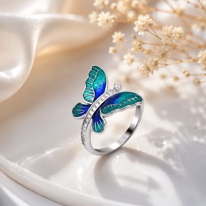 butterfly sliver ring 